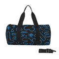 Blue Squiggle Duffle Bag one size Duffle Bag Printed Offshore