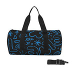 Blue Squiggle Duffle Bag one size Duffle Bag Printed Offshore