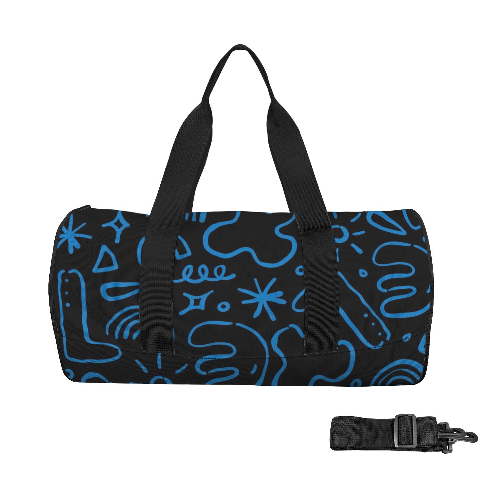 Blue Squiggle Duffle Bag one size Duffle Bag Printed Offshore