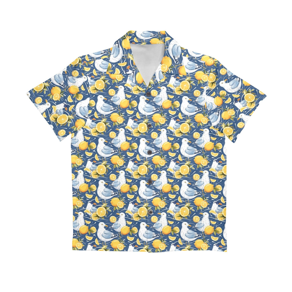Lemon Seagull Senior Kids Hawaiian Shirt