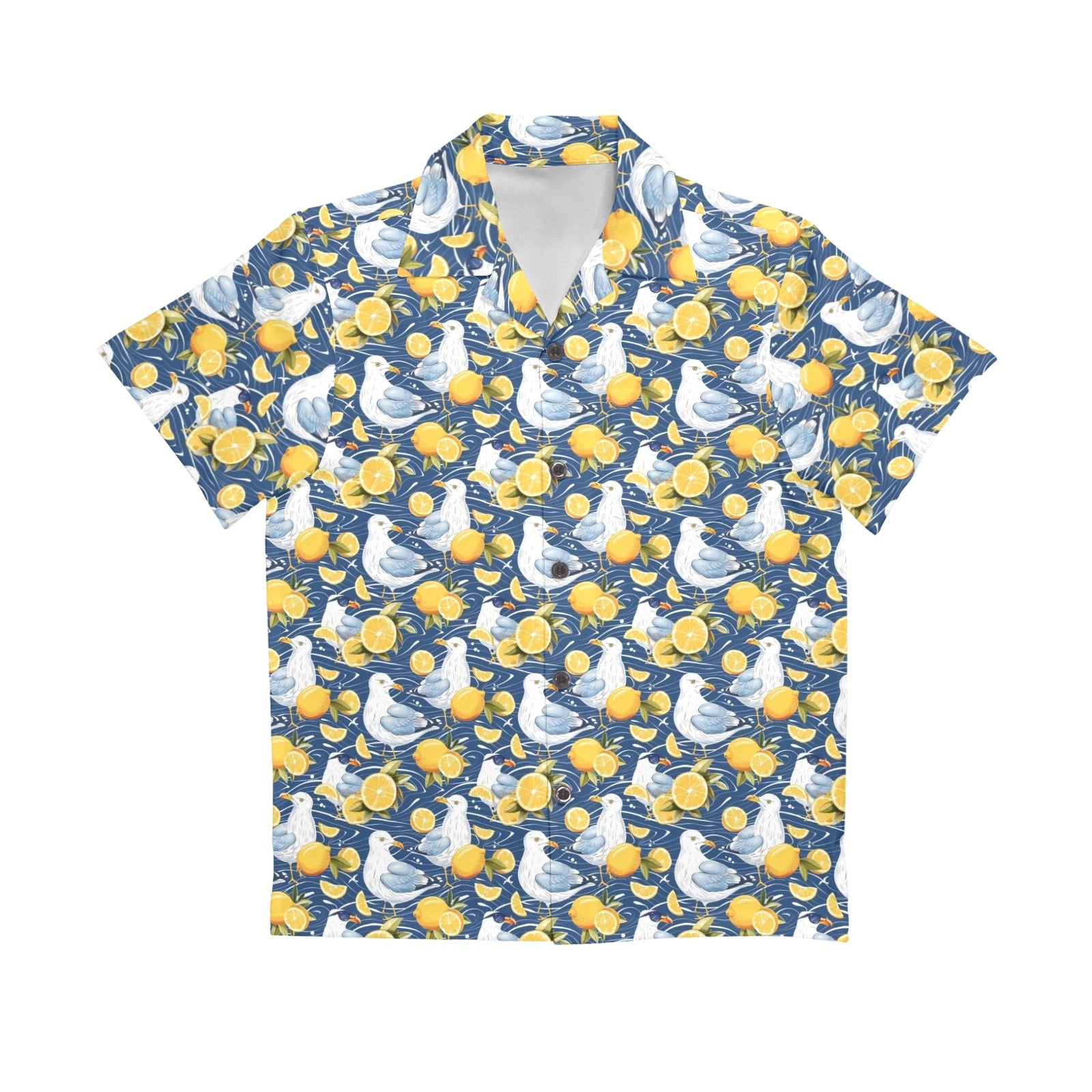 Lemon Seagull Senior Kids Hawaiian Shirt