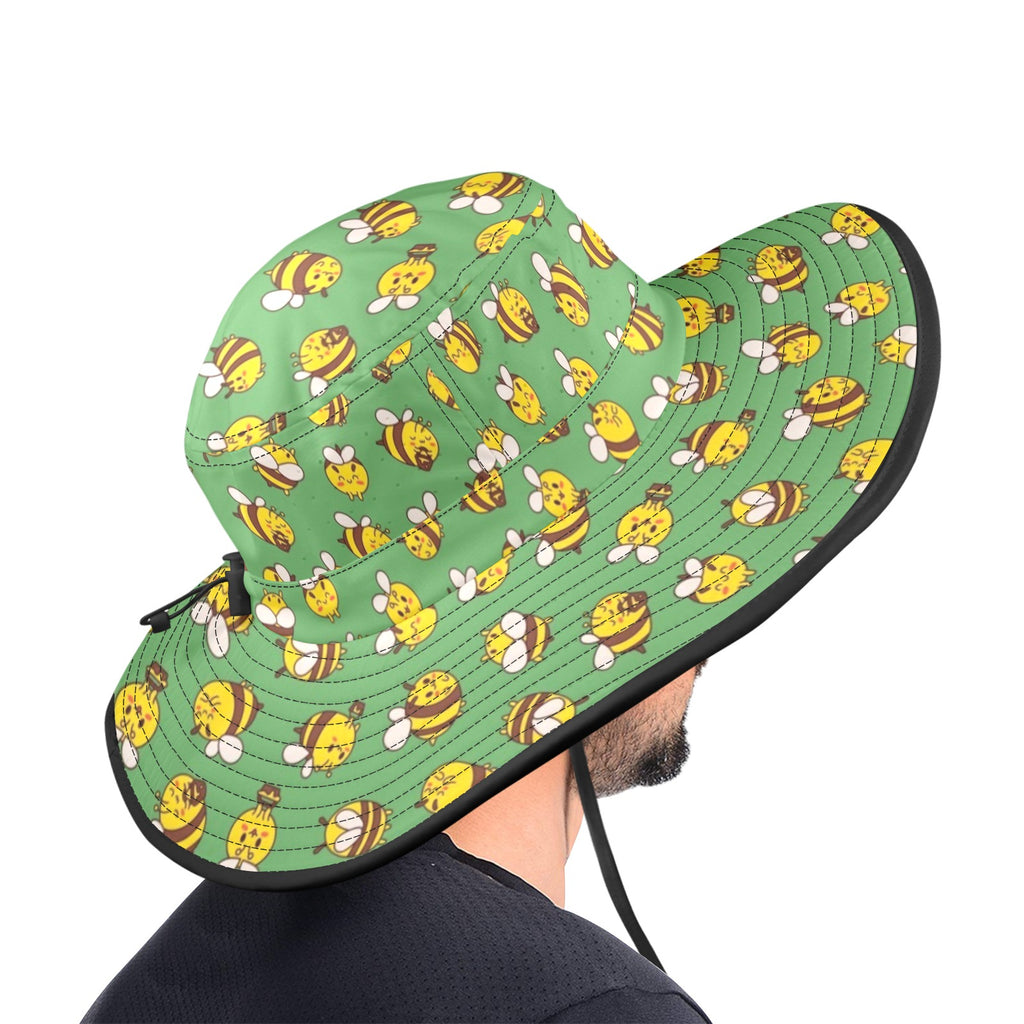 Busy Bees Wide Brim Bucket Hat Wide Brim Bucket Hat animal Printed Offshore