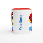 Personalised - The View From The 90's - White 11oz Ceramic Mug with Colour Inside Personalised 11oz Mug customise Globally Fulfilled personalise Retro