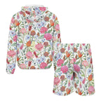 Australian Flowers Men's Lightweight Sun Hoodie & Shorts Set Men's Lightweight Sun Hoodie & Shorts Plants Printed Offshore