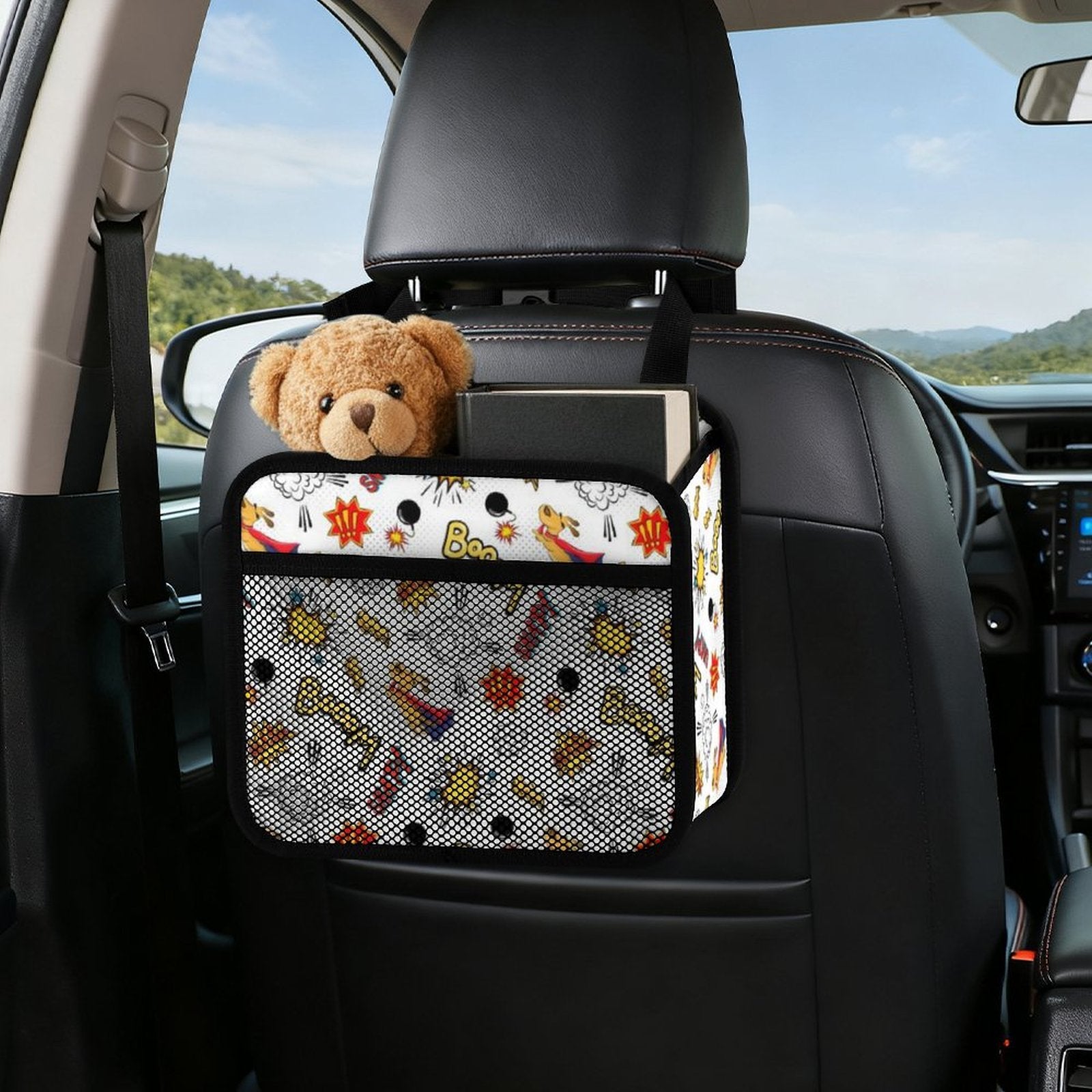 Super Dog Car Seat Back Organiser Car Seat Back Organiser animal comic Printed Offshore