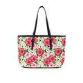 Hibiscus - Leather Tote Bag-Large