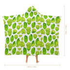 Cute Limes Kids Hooded Blanket 100cm x 130cm Kids Hooded Blanket Food Printed Offshore