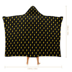 Yellow Lightning Kids Hooded Blanket 100cm x 130cm Kids Hooded Blanket comic Printed Offshore