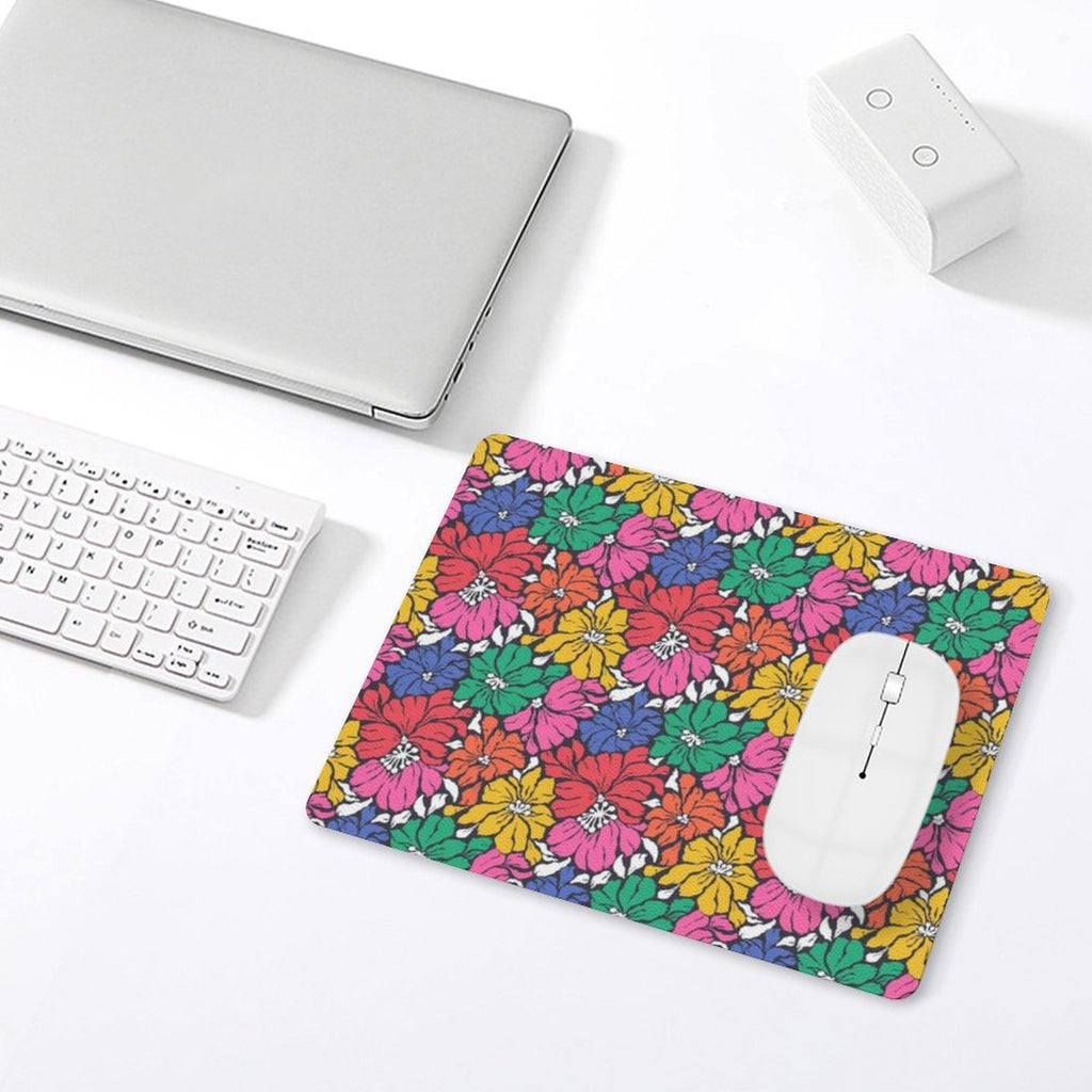 Bright And Bold Flowers Leather Mouse Pad Leather Mouse Pad Plants Printed Offshore