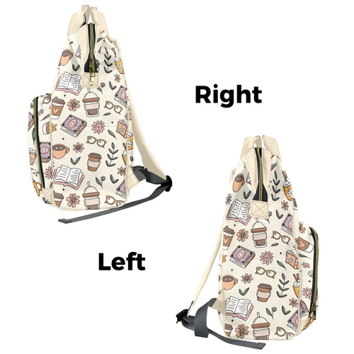 Books And Coffee - Multi-Function Backpack, Nappy / Diaper Bag