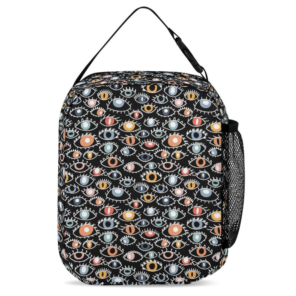 Eyes On Black Backpack, Lunch Bag & Pencil Case Set
