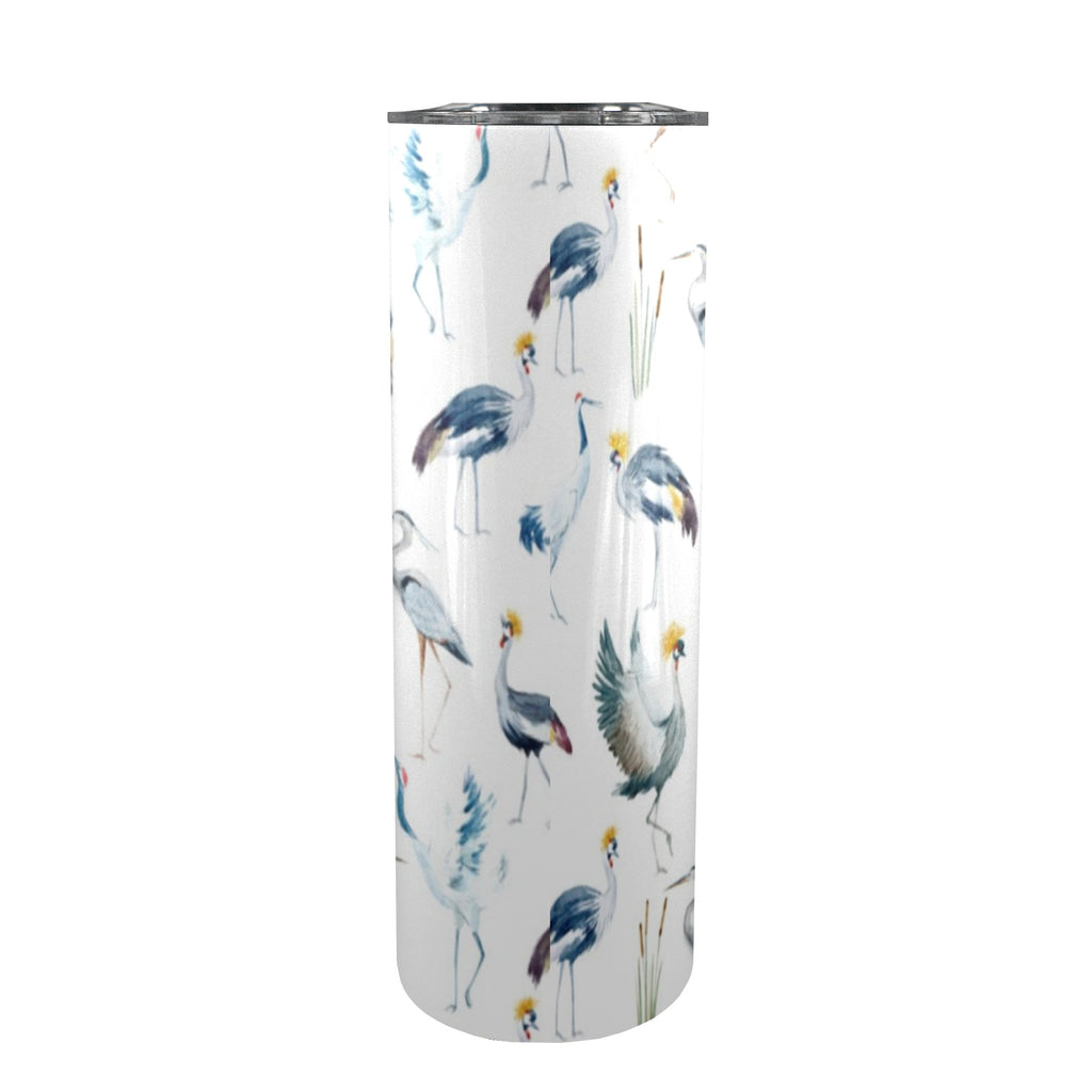 Crane Birds 20oz Tall Skinny Tumbler with Lid and Straw