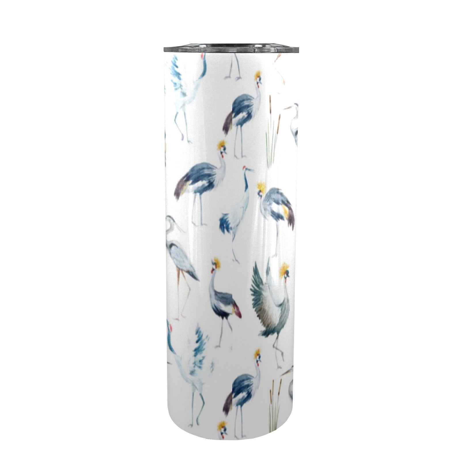 Crane Birds 20oz Tall Skinny Tumbler with Lid and Straw