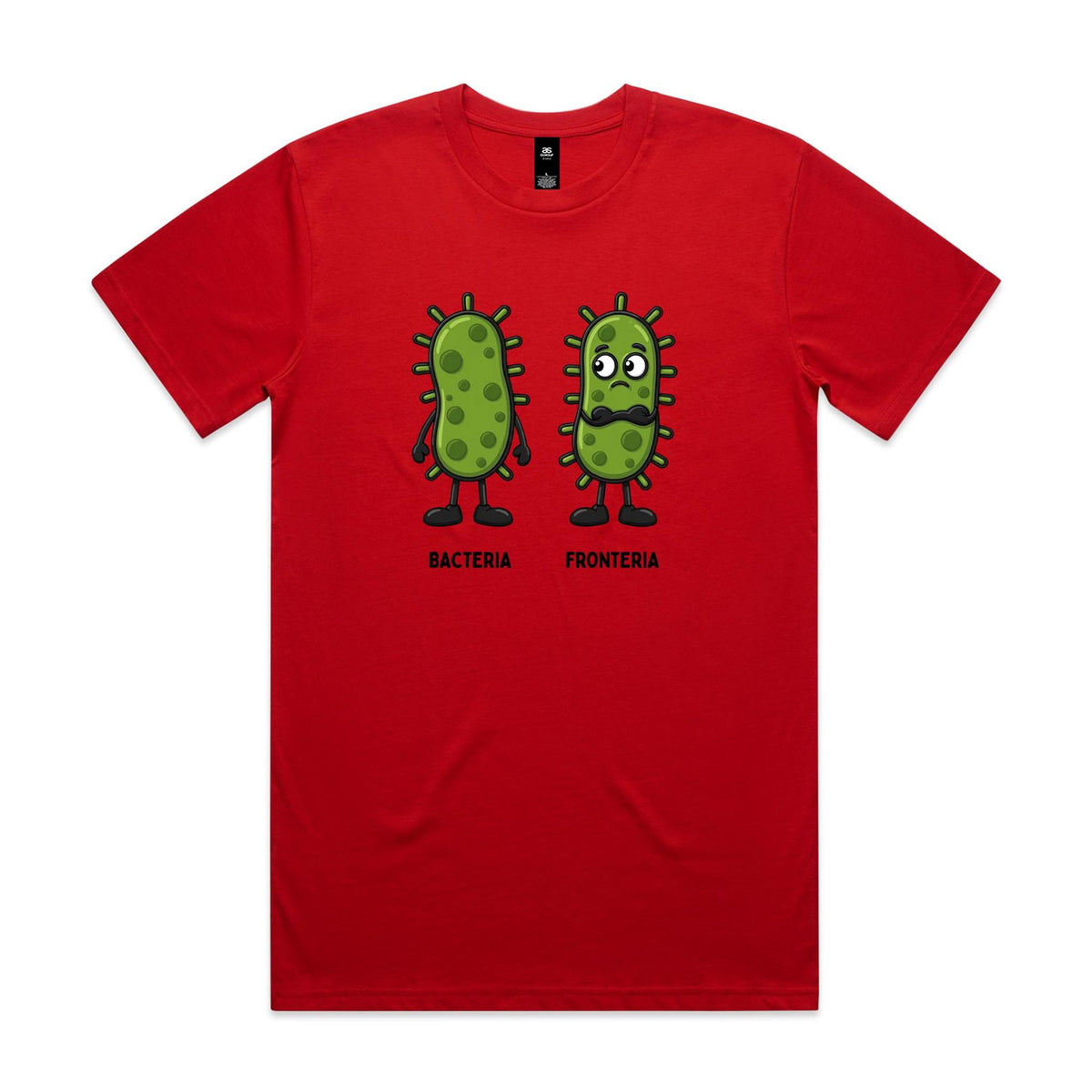 Bacteria Fronteria Men's AS Colour T-shirt Red Mens T-shirt Printed In Australia Science