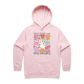 Sorry I'm Late, I Was Dilly Dallying Women's AS Colour Hoodie Pink Womens Hoodie animal Printed In Australia