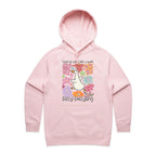 Sorry I'm Late, I Was Dilly Dallying - Womens Hoodie Pink Womens Hoodie animal Printed In Australia