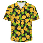 Cool Pineapples Men's Crinkle Hawaiian Shirt