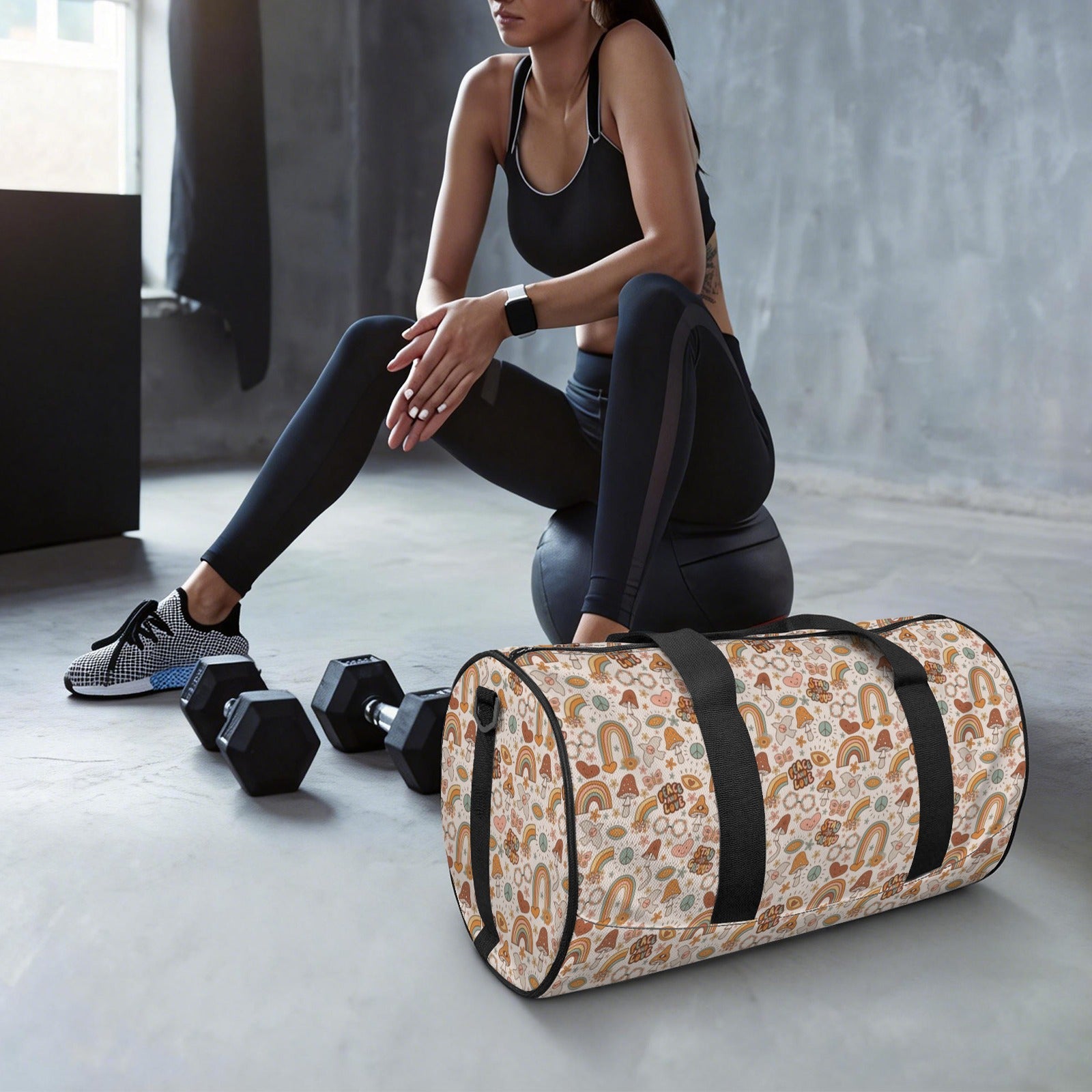 Peace And Love Duffle Bag Duffle Bag Printed Offshore