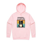 Shhh, My Coffee And I Are Having A Moment, Cat - Mens Hoodie Pink Mens Hoodie animal Coffee Printed In Australia