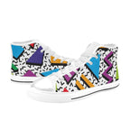 80's Abstract - Kids' High Top Canvas Shoes Kids High Top Canvas Shoes Printed Offshore Retro