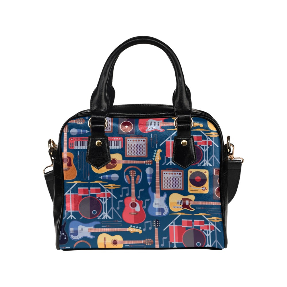 Music Instruments Blue - Shoulder Handbag (Model 1634) Shoulder Handbags (1634)