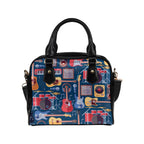 Music Instruments Blue - Shoulder Handbag (Model 1634) Shoulder Handbags (1634)