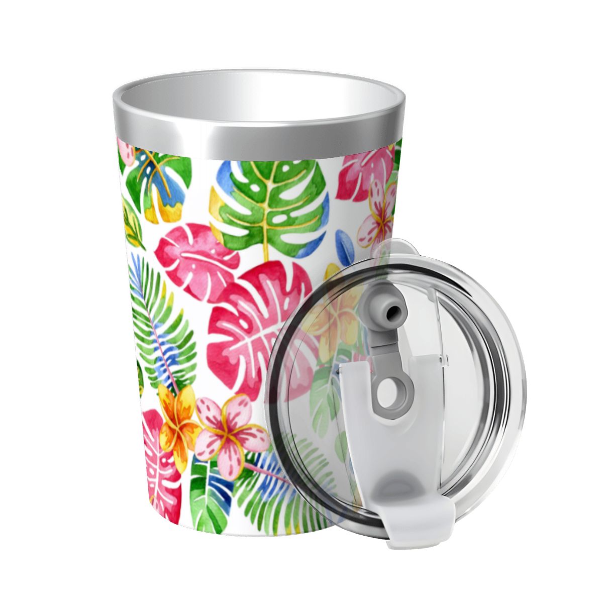 Bright Painted Tropical Small Stainless Steel Travel Mug Cup 12oz/350ml