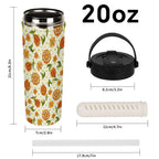 Graphic Floral 20oz Tea Tumbler with Carry Handle