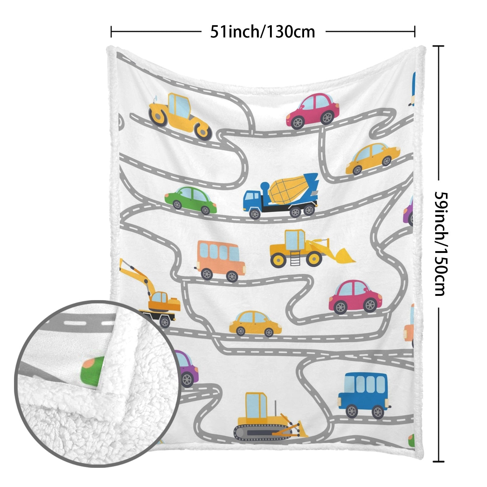 On The Road - Double-Layer Fleece Blanket 51"x59"