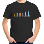 Chess - Kids Youth T-Shirt Black Kids Youth T-shirt Chess Printed In Australia