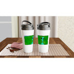 Alien Backing Into Hedge Meme - White 15oz Stainless Steel Travel Mug Travel Mug Funny Globally Fulfilled