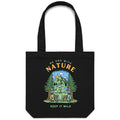 Be One With Nature, Skeletons Canvas Tote Bag Default Title Tote Bag Printed In Australia