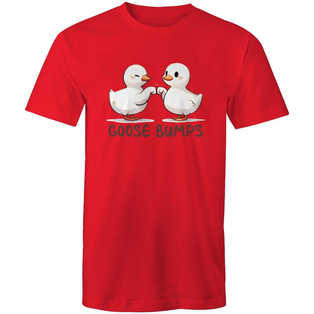 Goose Bumps - Mens T-Shirt Red Mens T-shirt animal Printed In Australia