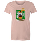 Brewtiful, Coffee Press - Womens T-shirt Pale Pink Womens T-shirt Coffee Printed In Australia