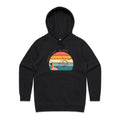 Long Time, No Sea - Womens Hoodie Black Womens Hoodie Printed In Australia Summer Surf
