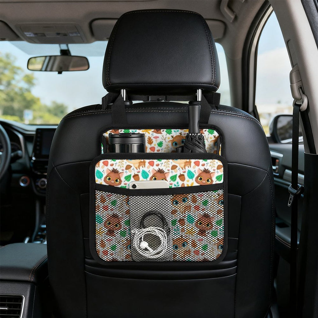 Cute Autumn Creatures Car Seat Back Organiser Car Seat Back Organiser animal Printed Offshore