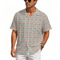Butterfly Floral Men's Crinkle Hawaiian Shirt