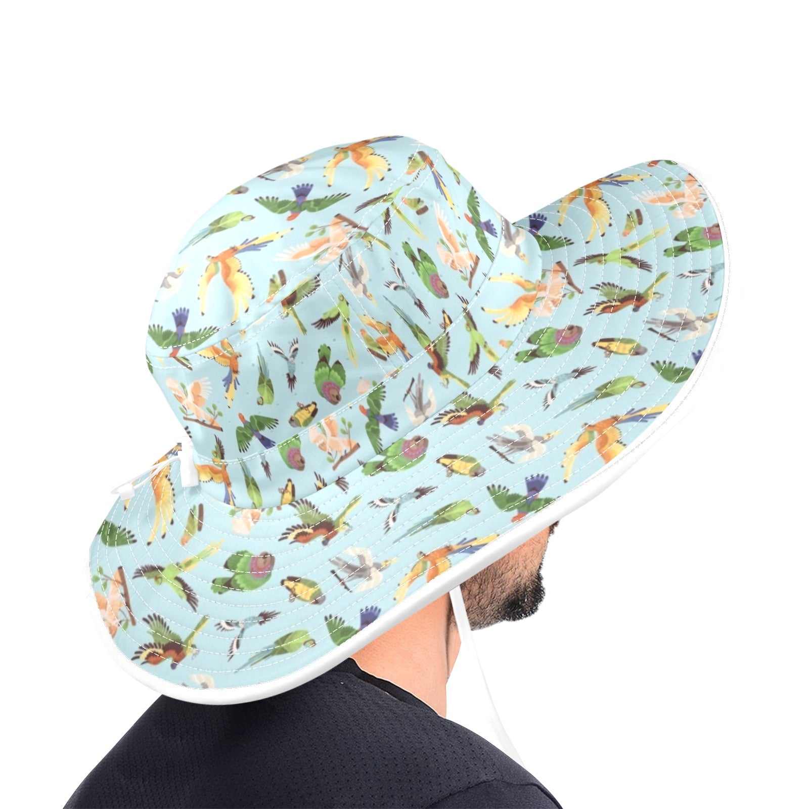 Parrots Wide Brim Bucket Hat Wide Brim Bucket Hat Birds Printed Offshore
