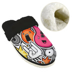 Sticker Music Men's Fur Trim Thick-Sole Indoor Slippers Men's Fur Trimmed Slippers Music Printed Offshore