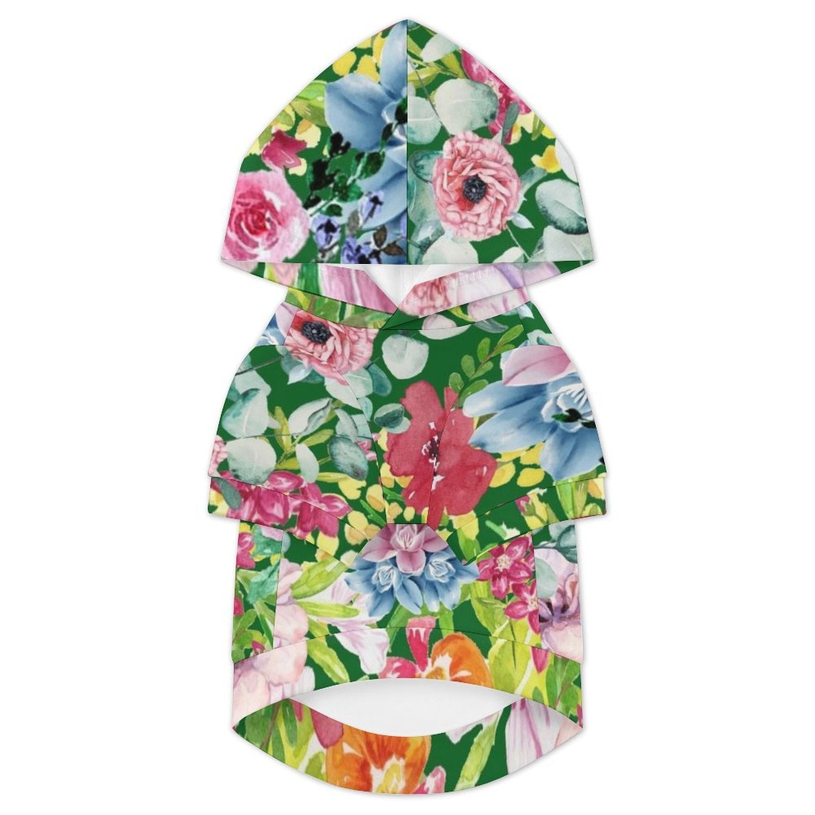 Bright Floral Pet Hoodie (Large Size)