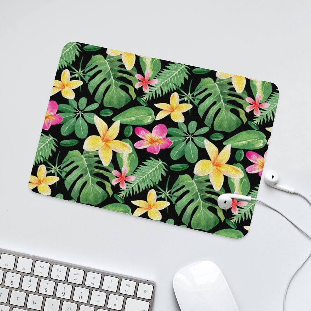Frangipani Leather Mouse Pad Leather Mouse Pad Plants Printed Offshore