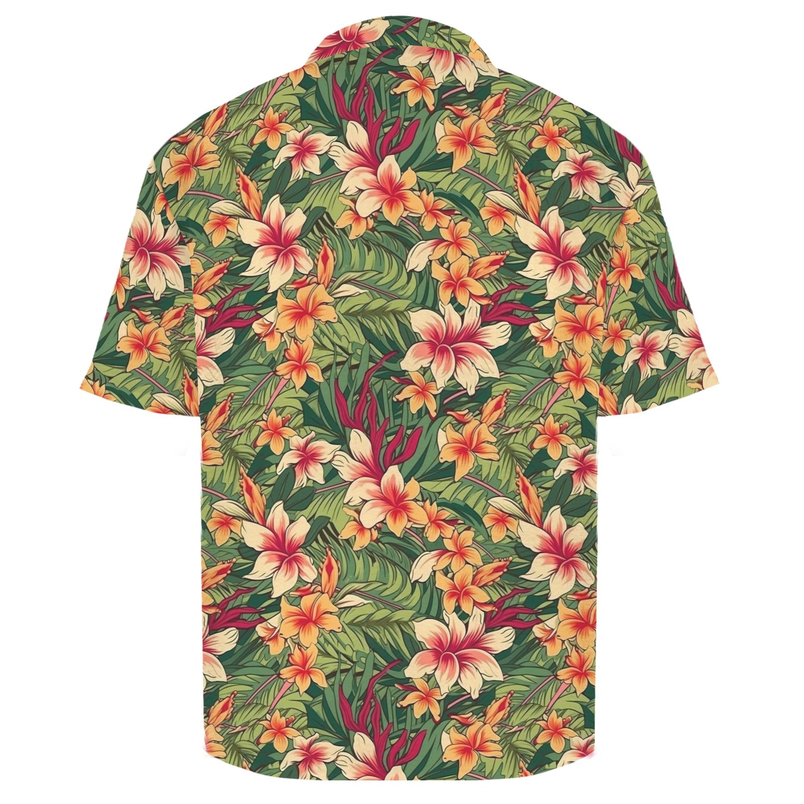 Vintage Hawaiian Floral Men's Crinkle Hawaiian Shirt