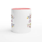 Personalise - Flower Frame Name - 11oz Ceramic Mug Personalised 11oz Mug customise Globally Fulfilled Name personalise Plants