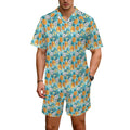 Pineapple Coconut Men's Hawaiian Shirt & Shorts Set Men's Hawaiian Shirt & Shorts Set Food Printed Offshore