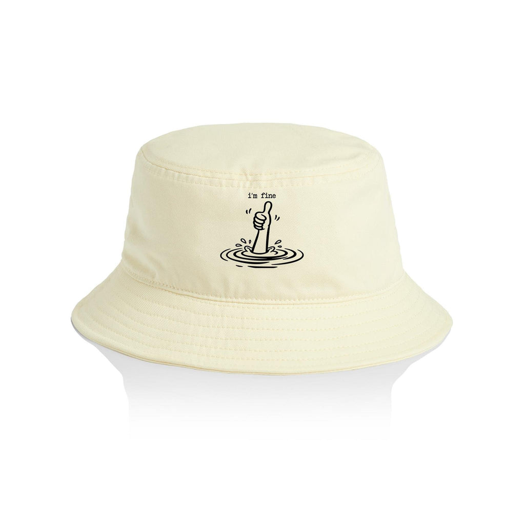 I'm Fine Drowning Thumbs Up AS Colour Bucket Hat