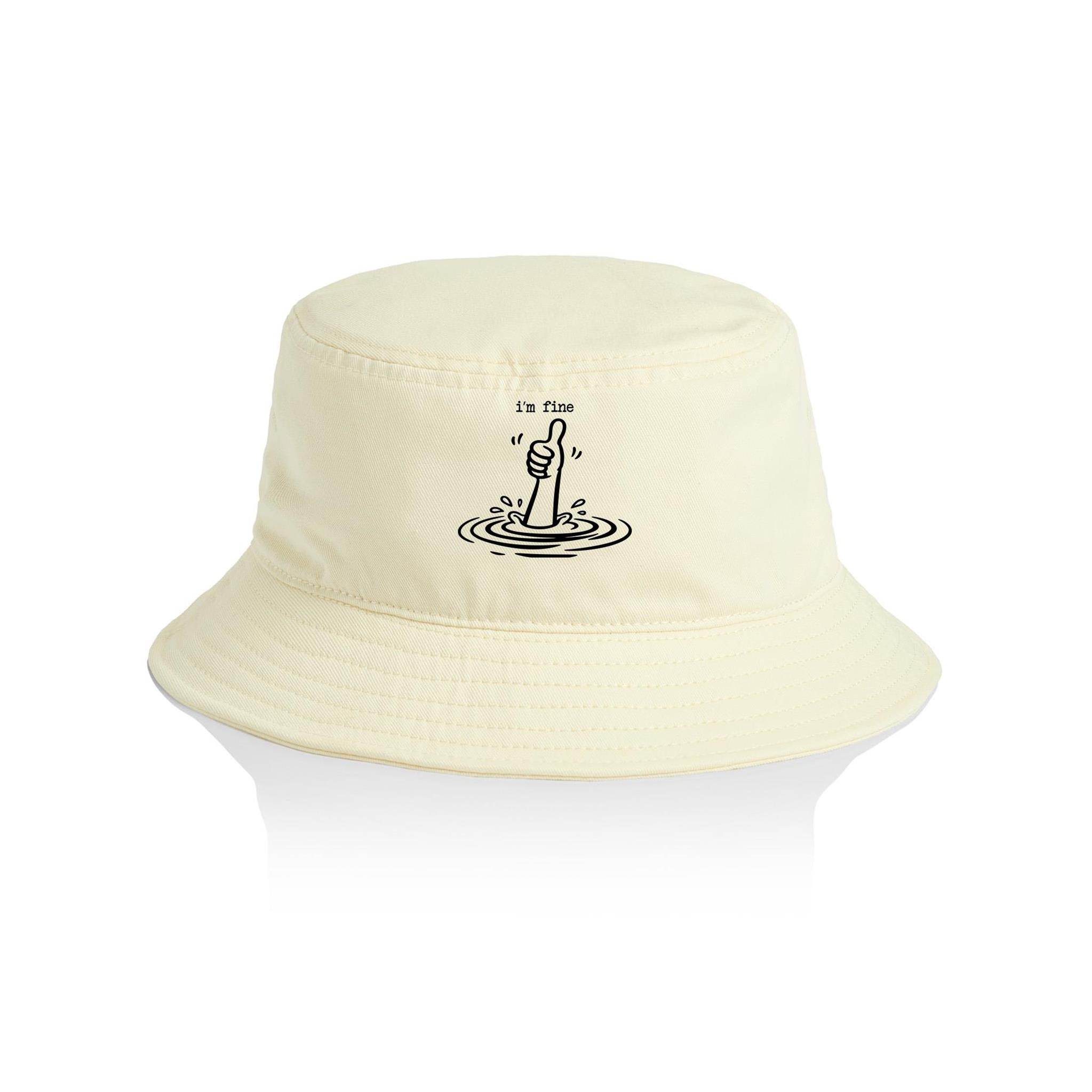 I'm Fine Drowning Thumbs Up AS Colour Bucket Hat