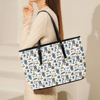 All About Space PU Leather Tote Bag Large Leather Tote Bag-Large Printed Offshore Sci Fi Space