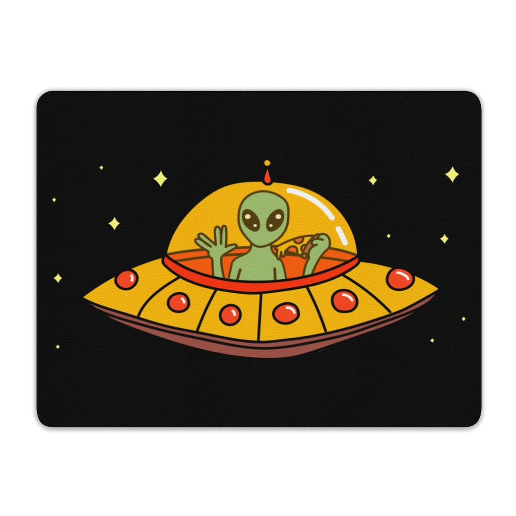 Alien Pizza Leather Mouse Pad Leather Mouse Pad Food Printed Offshore Sci Fi