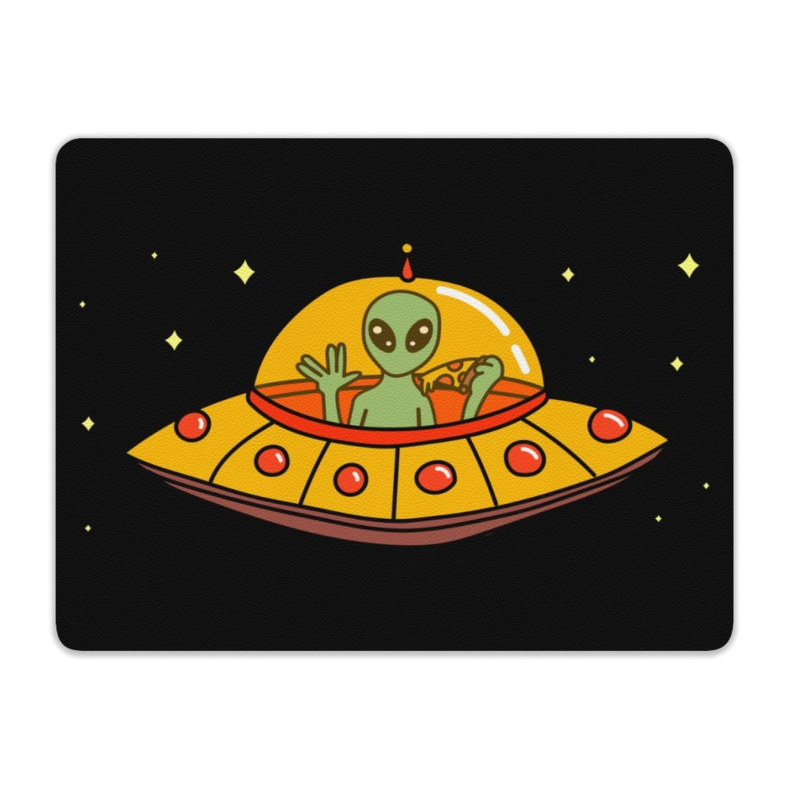 Alien Pizza Leather Mouse Pad Leather Mouse Pad Food Printed Offshore Sci Fi