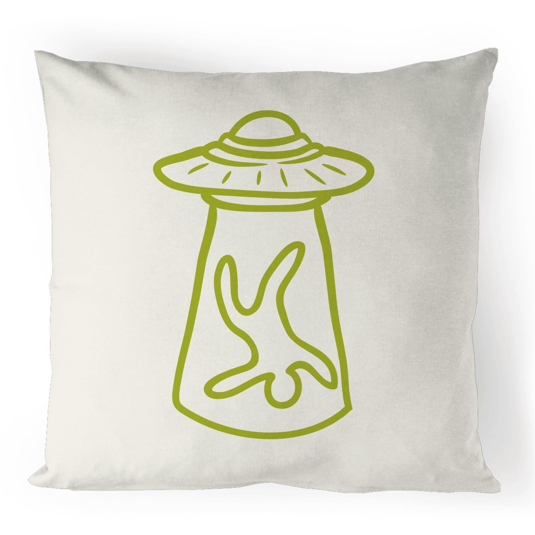 Alien Abduction - 100% Linen Cushion Cover Default Title Linen Cushion Covers Printed In Australia Sci Fi